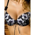 Soutien Gorge noir à fleurs V1051