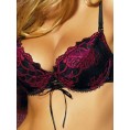 Soutien Gorge noir et fushia V811